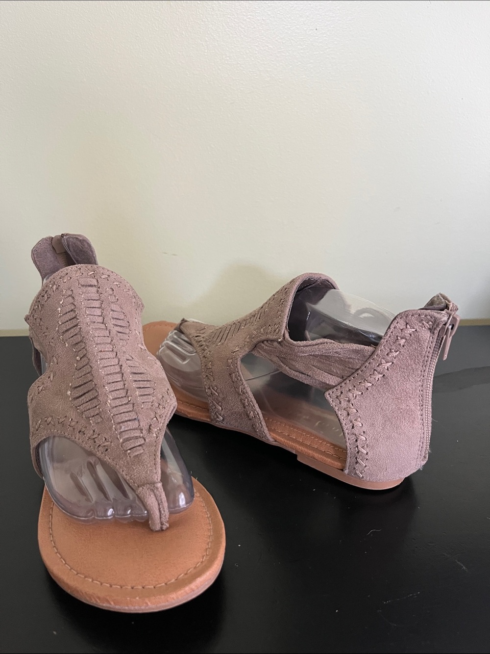 Altar'd State Aveline Gladiator Sandals in taupe, featuring a caged thong design